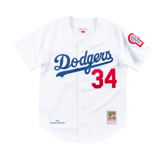 Los Angeles Dodgers Fernando Valenzuela 1981 Authentic Mitchell & Ness Jersey (White)