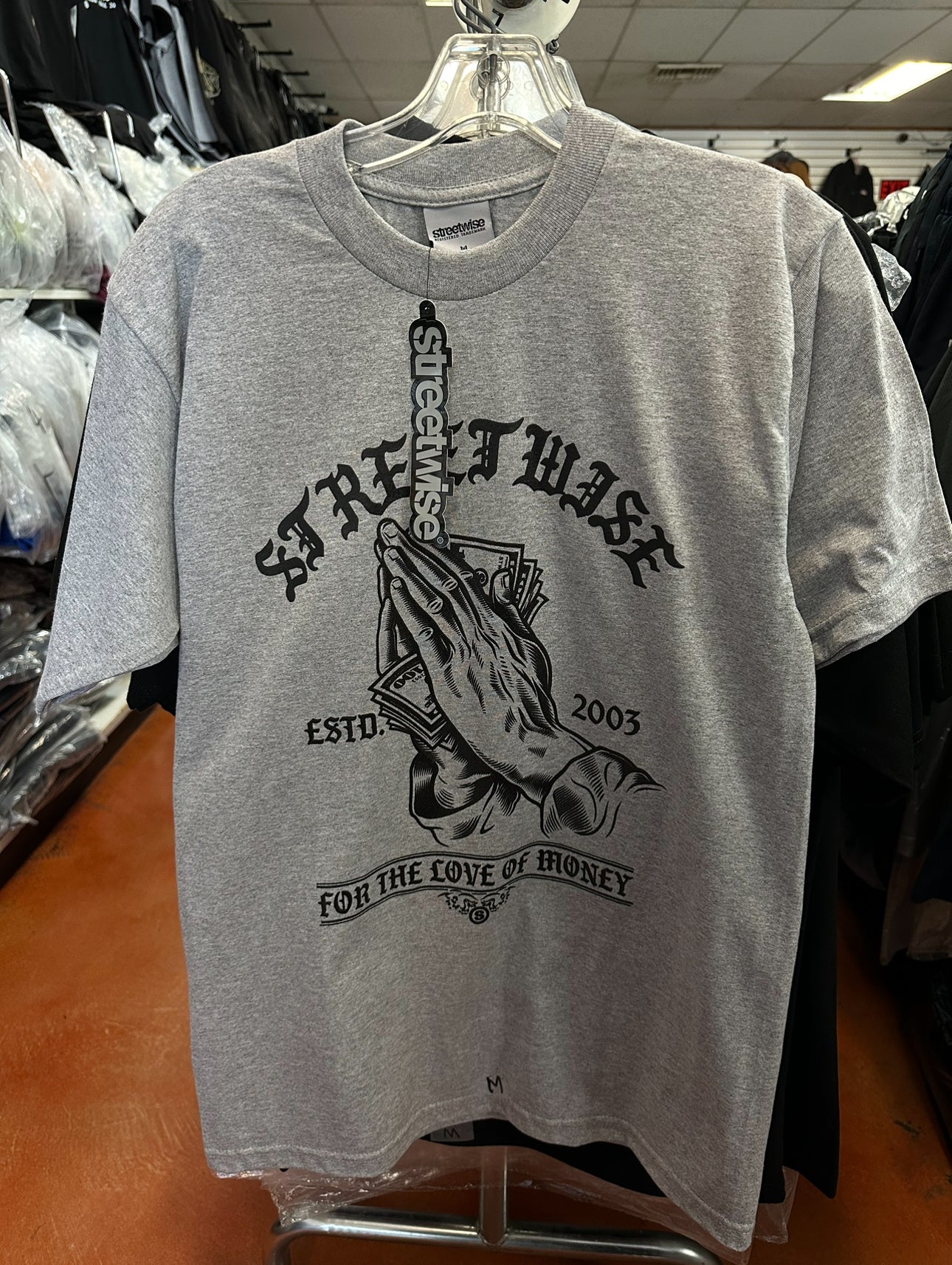 Streetwise Praying T-shirt (Gray)