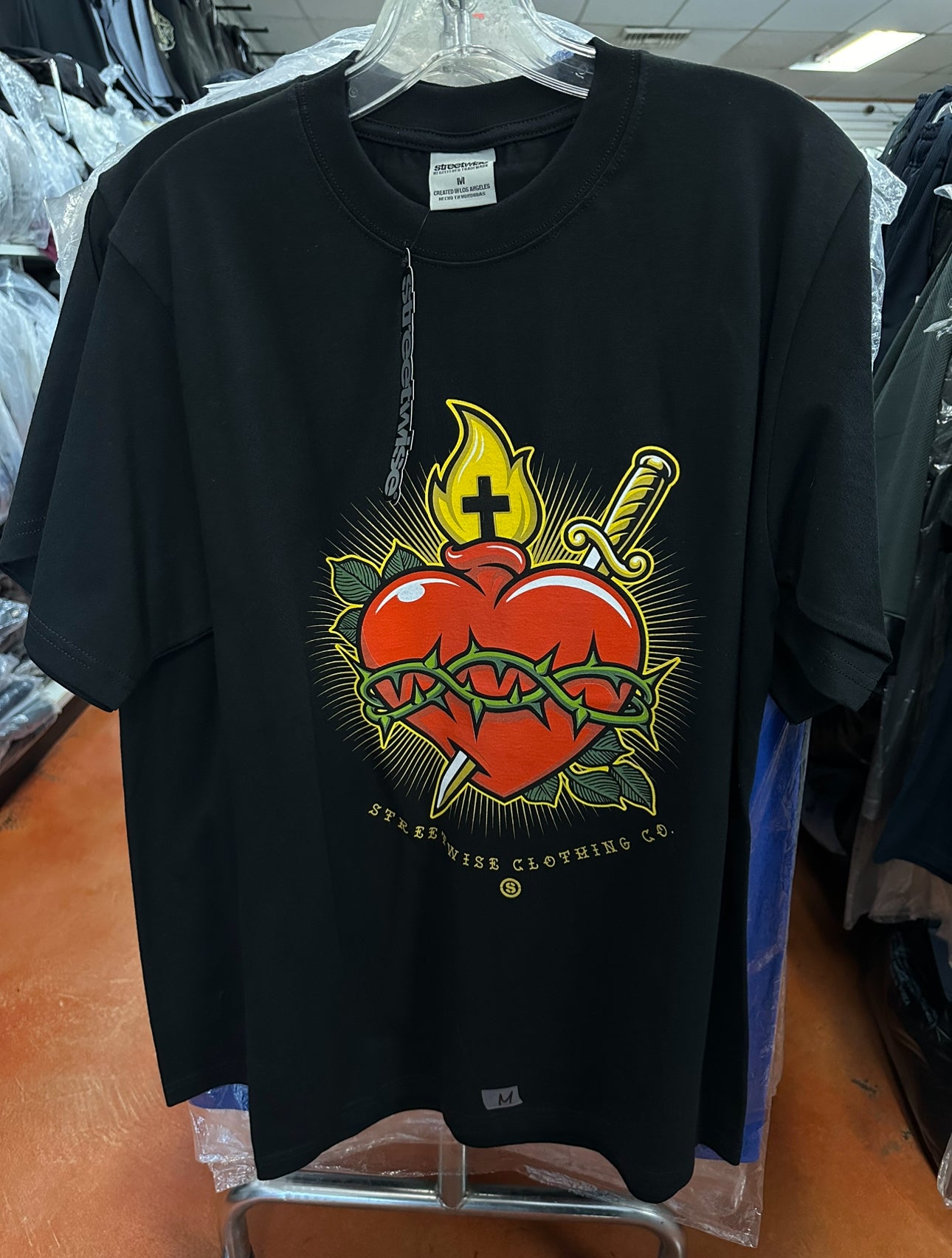 Streetwise Sacred Heart T-shirt (Black)