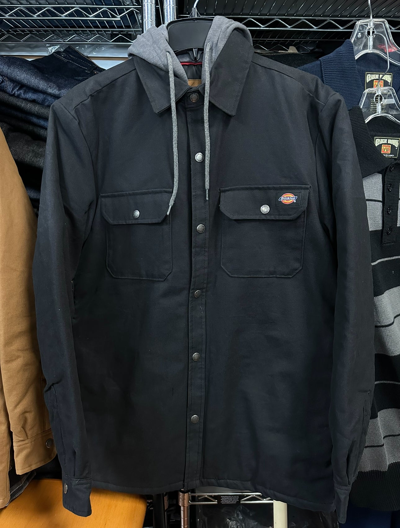 Dickies Water Repellent Duck Hooded Shirt Jacket